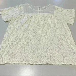 Maurices Ivory Lace Blouse Size 14W (Size 0)